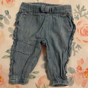 Denim ruffled pants- Gap, 3M